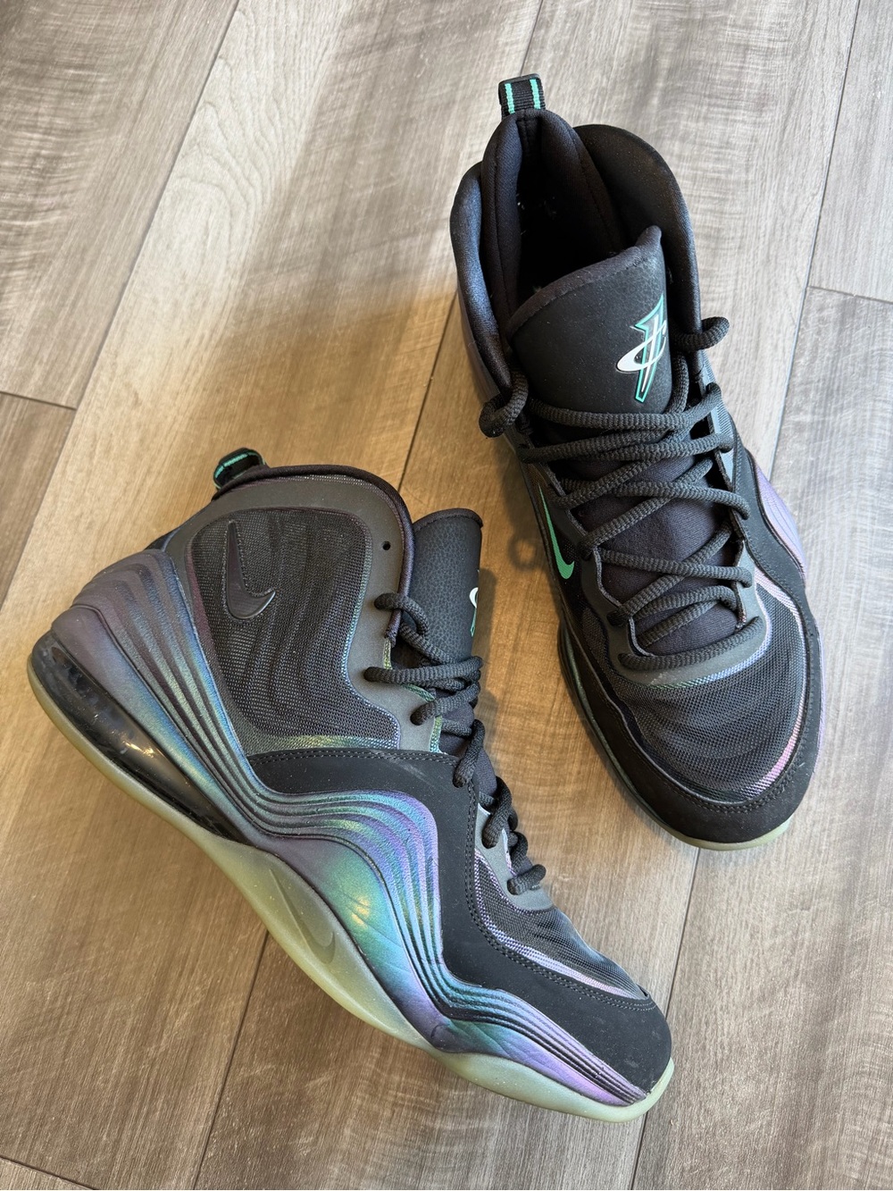 Nike Air Penny 5 V Invisibility Cloak Men’s Size 11 Black Iridescent 537331-002